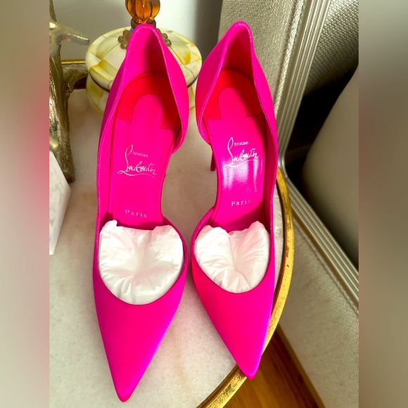 CHRISTIAN LOUBOUTIN IRIZA 100 SATIN PUMP - Picture 1 of 10